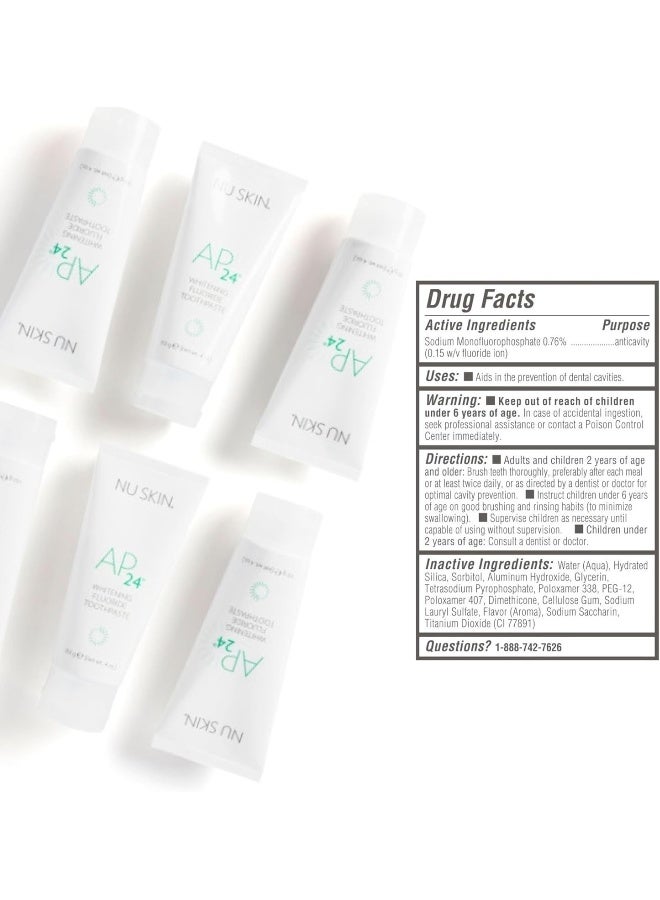Nu Skin AP 24 Whitening Fluoride Toothpaste AP 24 Blend Vanilla Mint Flavor Brightens Teeth Removes Surface Stains Prevents Dental Cavities Plaque EnamelSafe 4 oz 1 Pack - Image 5