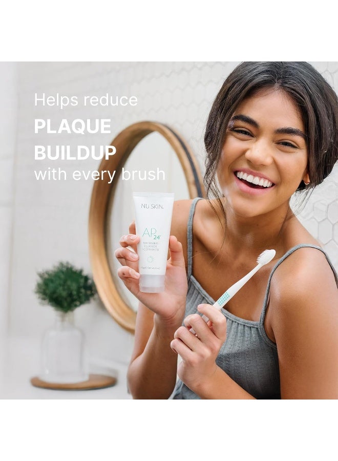 Nu Skin AP 24 Whitening Fluoride Toothpaste AP 24 Blend Vanilla Mint Flavor Brightens Teeth Removes Surface Stains Prevents Dental Cavities Plaque EnamelSafe 4 oz 1 Pack - Image 4