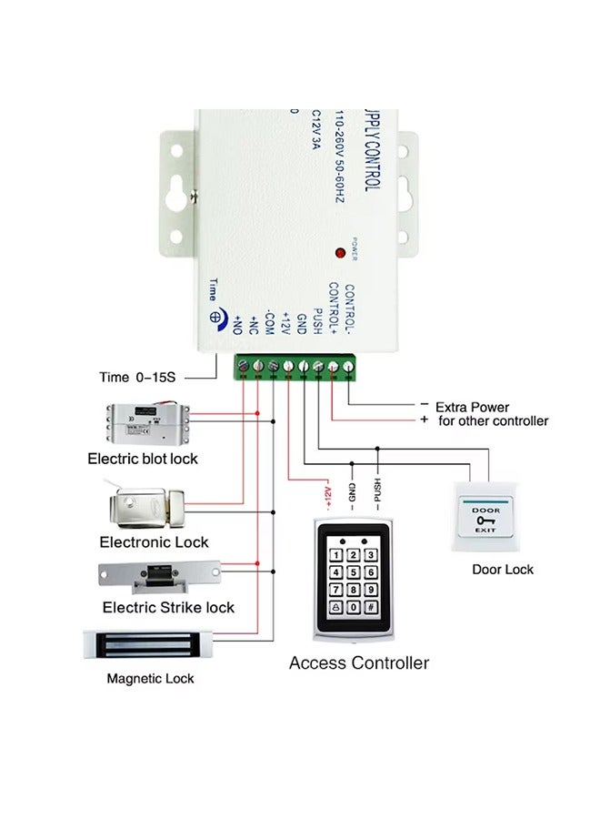 XiuWoo RFID Metal Access Control Keypad Waterproof Rainproof Cover Outdoor Door Opener Electronic Lock System Cover EM4100 Keychains  - Image 5
