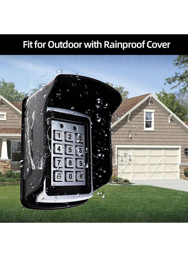 شو وو غطاء لوحة مفاتيح التحكم بالوصول RFID المعدني مقاوم للماء ومقاوم للأمطار غطاء نظام قفل الباب الإلكتروني الخارجي مع سلاسل مفاتيح EM4100 - Image 2