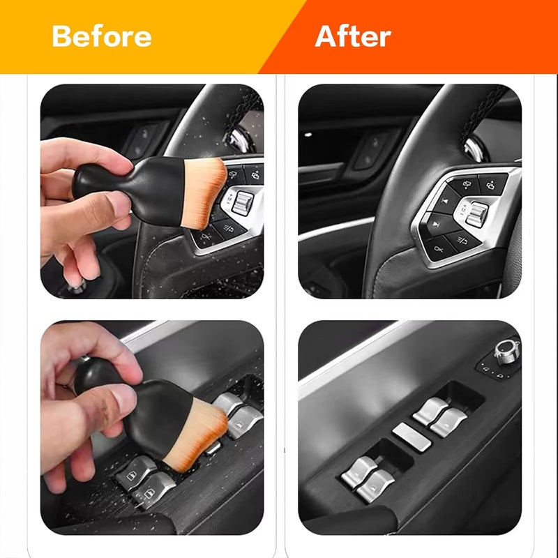AOCISKA Car Interior Detailing Brush - Black & Pink - Image 4