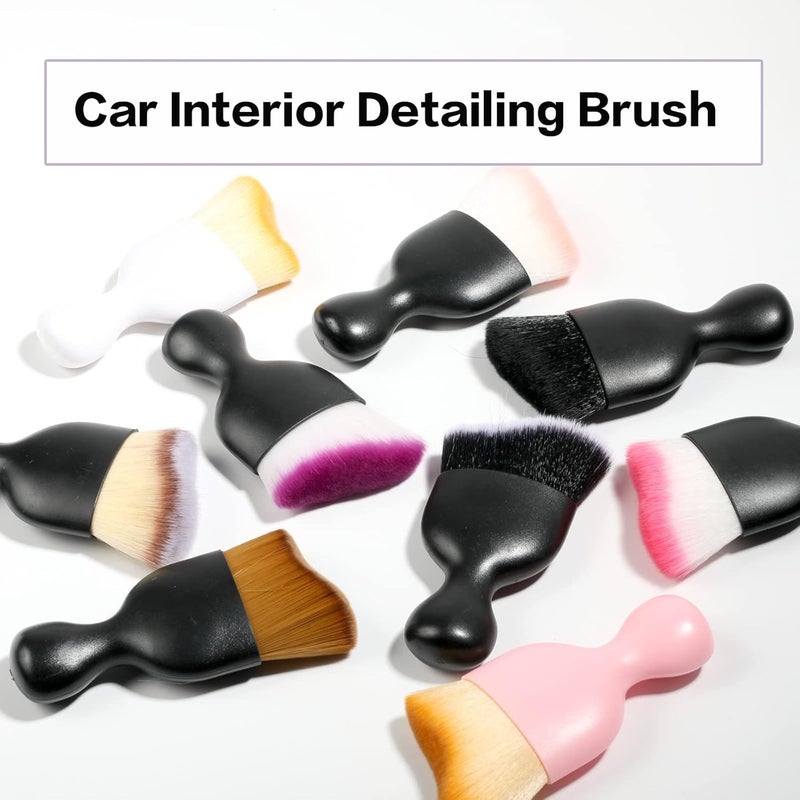 AOCISKA Car Interior Detailing Brush - Black & Pink - Image 5