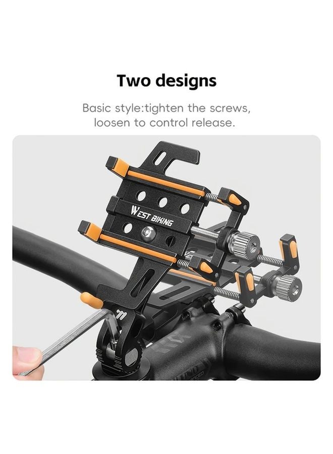 West Biking حامل هاتف لسلسلة الدراجات الهوائية من سبائك الألومنيوم قابل للتعديل حامل دراجة هوائية أساسي أحمر - Image 5