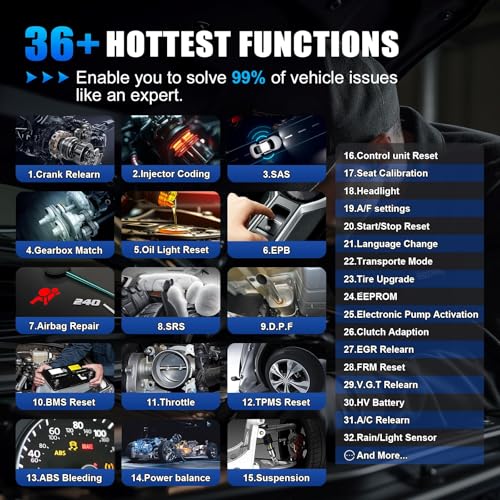 XTOOL XTOOL D7S Bidirectional Scan Tool, 2025 OBD2 Scanner Diagnostic Tool with FCA AutoAuth, 36+ Resets, ECU Coding, PMI, V.A.G Guide, Upgrade of D7, Crank Sensor Relearn, Full System Diagnose, CAN FD/DoIP - Image 2