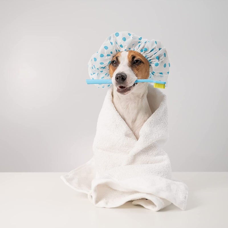 Retailio غطاء دش EVA مقاوم للماء من ريتاليوا، غطاء شعر مرن قابل لإعادة الاستخدام، قبعة استحمام مزينة بأزهار، أغطية استحمام لحماية البيئة للنساء والفتيات متعددة الألوان (عبوة من 3) - Image 2