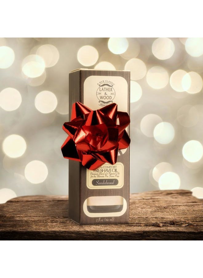 Lather & Wood Shaving Co - Best Pre-Shave Oil, Sandalwood, Premium Shaving Oil for Effortless Smooth Irritation-free Shave. 2 Oz … - Image 1