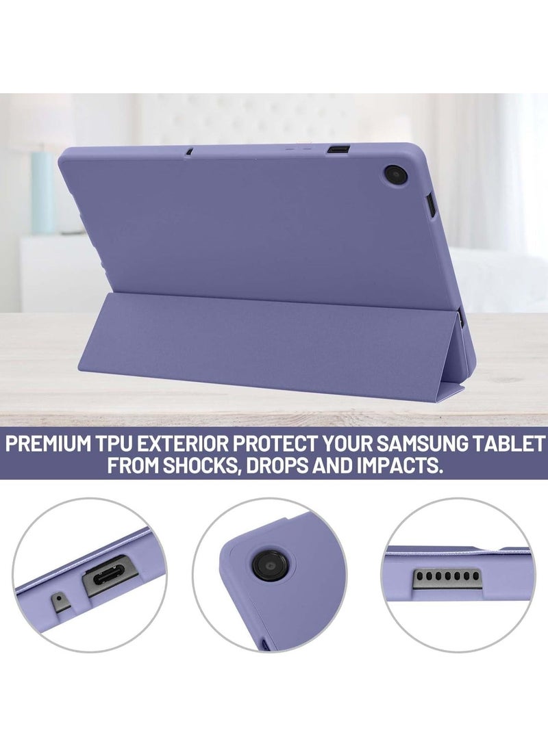 TIGER Case Compatible with Samsung Galaxy Tab A9 Plus / A9+ 11 Inch (2023, SM-X210/X216/X218) – Trifold Stand Case with Pen Holder, Auto Sleep/Wake Protective Cover, Blue Grey - Image 4