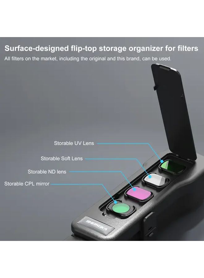 نسخة مطورة من الحافظة الواقية مع حماية عدسة الكاميرا وغطاء قابل للطي لـ Osmo Pocket 3 - Image 4