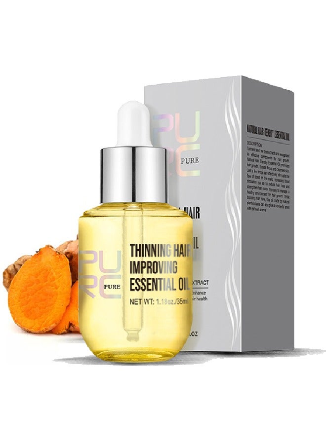 PURC Natural Density Essential Oil, Hair Growth Essence Thickener Regrowth Hair Serum Treatments Oil Fast Grow Hair for Hair Loss Care Product (35ML) - Image 1
