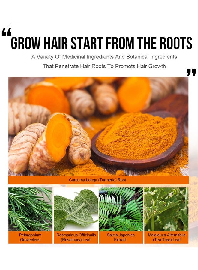 PURC Natural Density Essential Oil, Hair Growth Essence Thickener Regrowth Hair Serum Treatments Oil Fast Grow Hair for Hair Loss Care Product (35ML) - Image 4