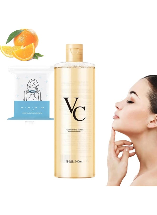 في كير تونر VC للتبييض المكثف، تونر فيتامين سي، تونر مرطب بفيتامين سي، مكونات ترطب البشرة بعمق وتعزز مرونتها 500 مل - Image 2
