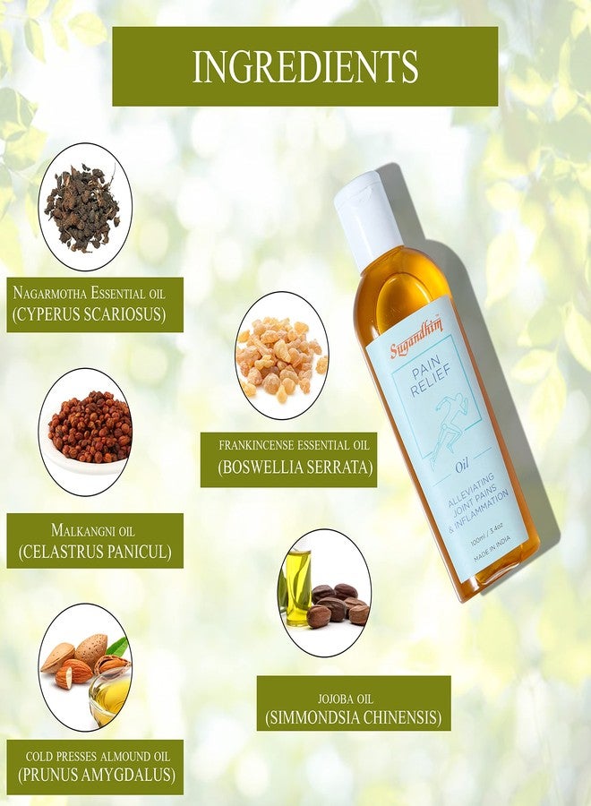 Sugandhim Pain Relief Oil, 1 X 100ml 100% Natural & Ayurvedic, No Chemical, Blend Of Malkangani, Nagarmotha, Frankincense & Lavender Essential oils, Made In India - Image 5