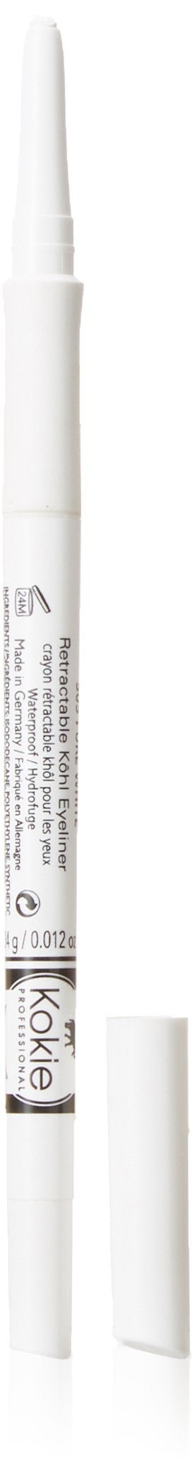 Kokie Cosmetics Retractable Kohl Eyeliner Pure White 0012 Ounce