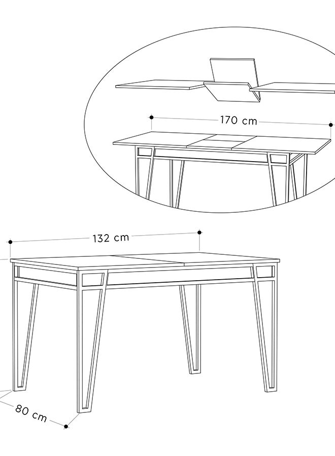 Mourah Home Pal Extendable Dining Table - Dark Brown - 2 Years Warranty  - Image 5