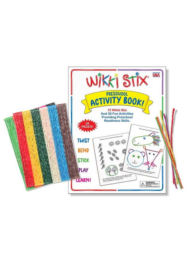 WikkiStix Arts And Crafts For Kids Activity Book Includes 30 Activities And 72 Wikki Stix Nontoxic Waxed Yarn Fidget Toy Reusable Molding And Sculpting Playset American Made By Wikki Stix 8.5In X 11In - Image 1