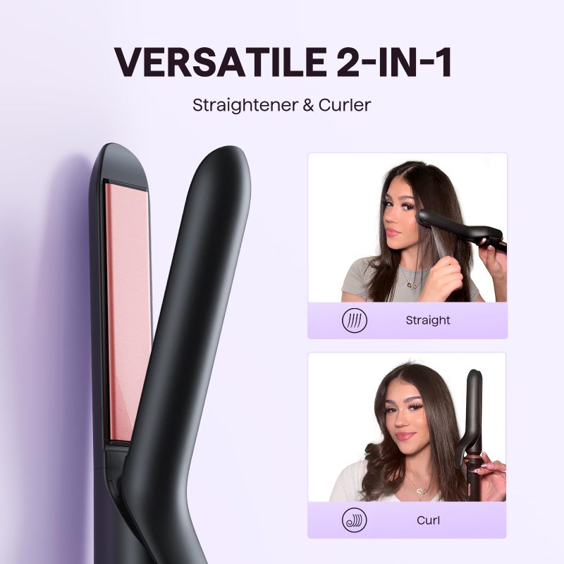 Wavytalk 3 in 1 Curling Wand Set, Multi Curl, Curling Iron Set with Heated Round Brush, Flat Iron Hair Straightener, 1 1/4 inch Curling Iron, Dual Voltage Hair Curler - Image 4