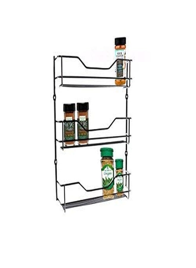 OGFC 28959 Spice Rack 4 Tiers Chrome Kitchen Organizer Storage Shelf Cabinet Holder Black - Image 2