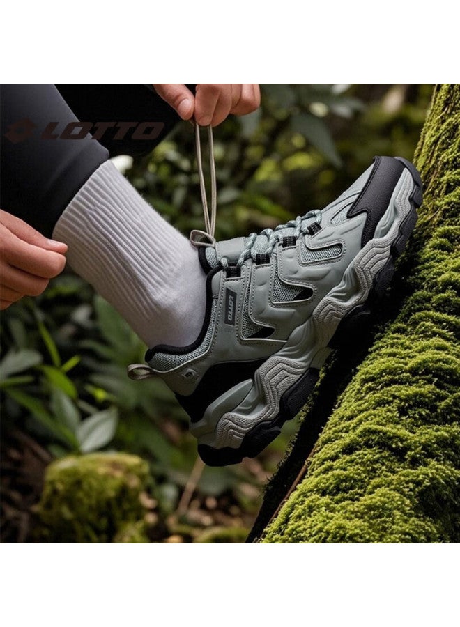 Lotto Men's Casual Running Hiking Shoes Spring Couple Sports Non-slip Trekking Shoes Men 5987 Volcano Gray Size 43 - Image 2
