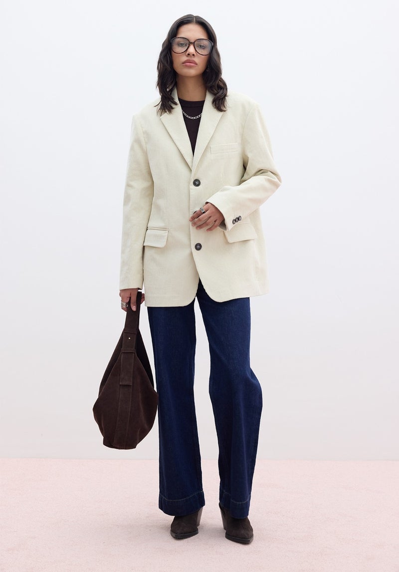 Manuka Corduroy Blazer Jacket Vanilla  - Image 2