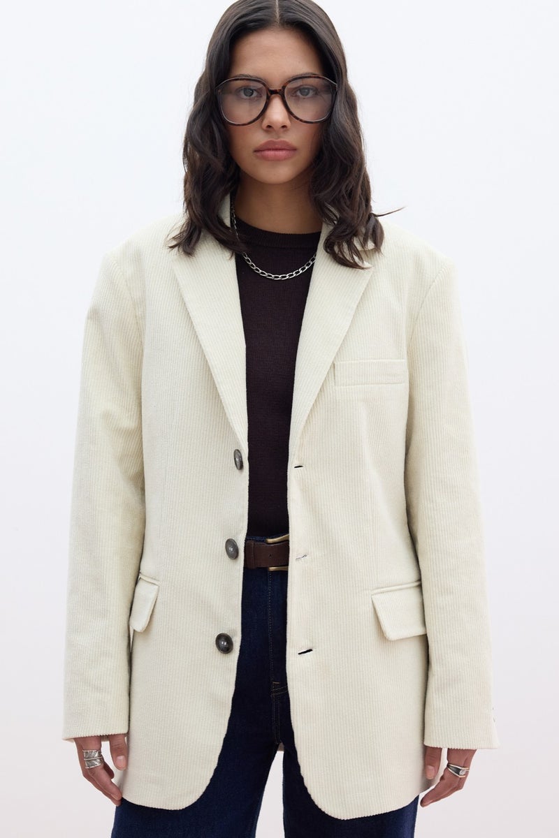 Manuka Corduroy Blazer Jacket Vanilla  - Image 4
