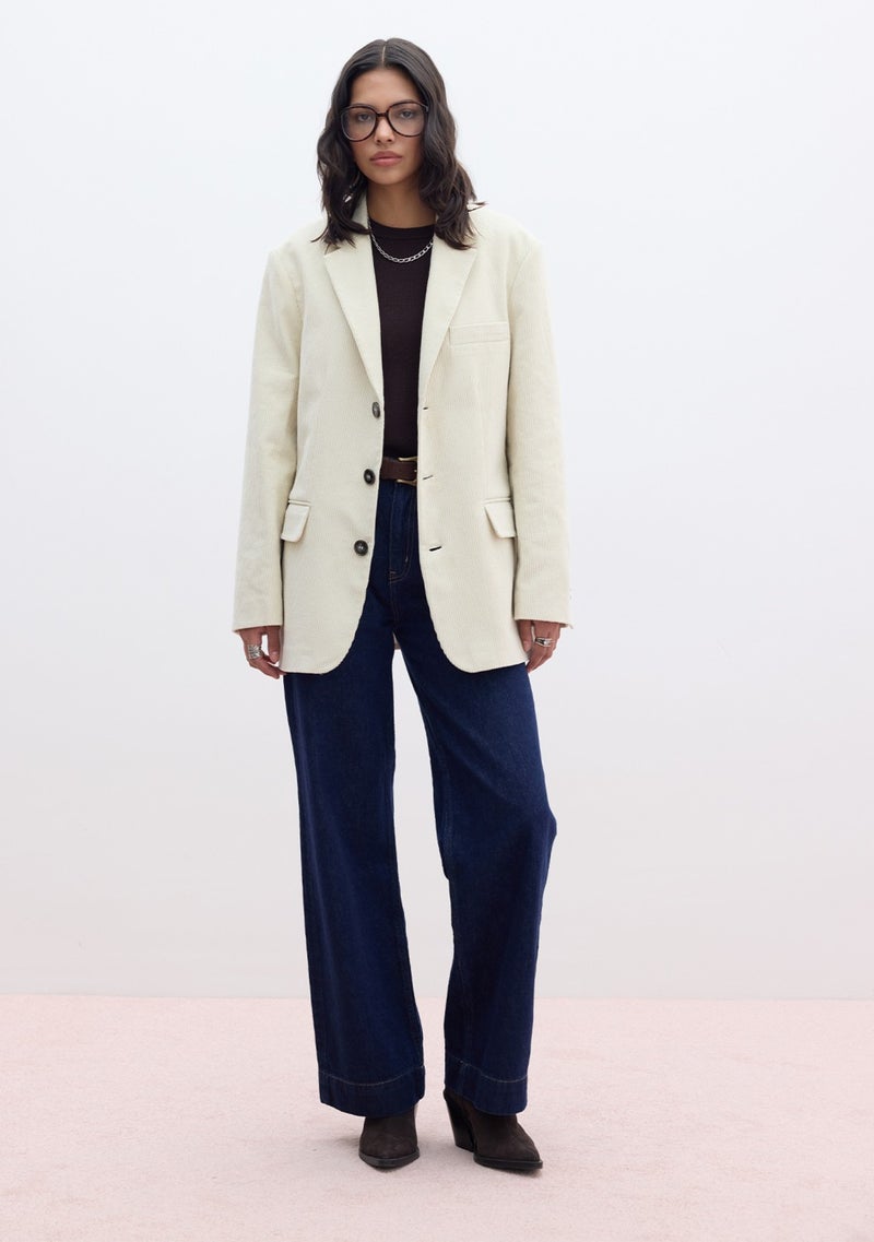 Manuka Corduroy Blazer Jacket Vanilla  - Image 3