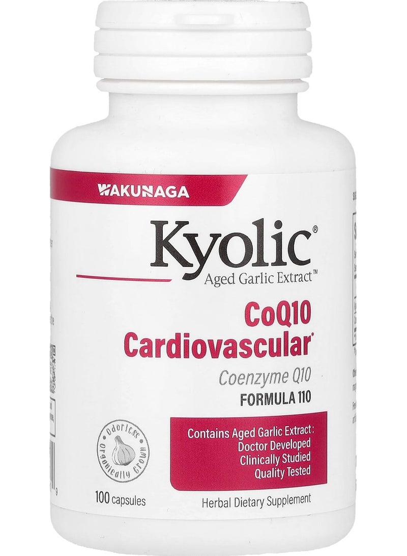 kyolic Aged Garlic Extract, CoQ10, Cardiocascular, 100 Capsules