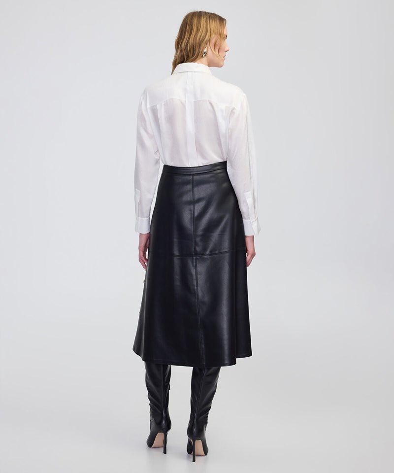 Ipekyol Stud-Embellished Faux-Leather Skirt - Image 3