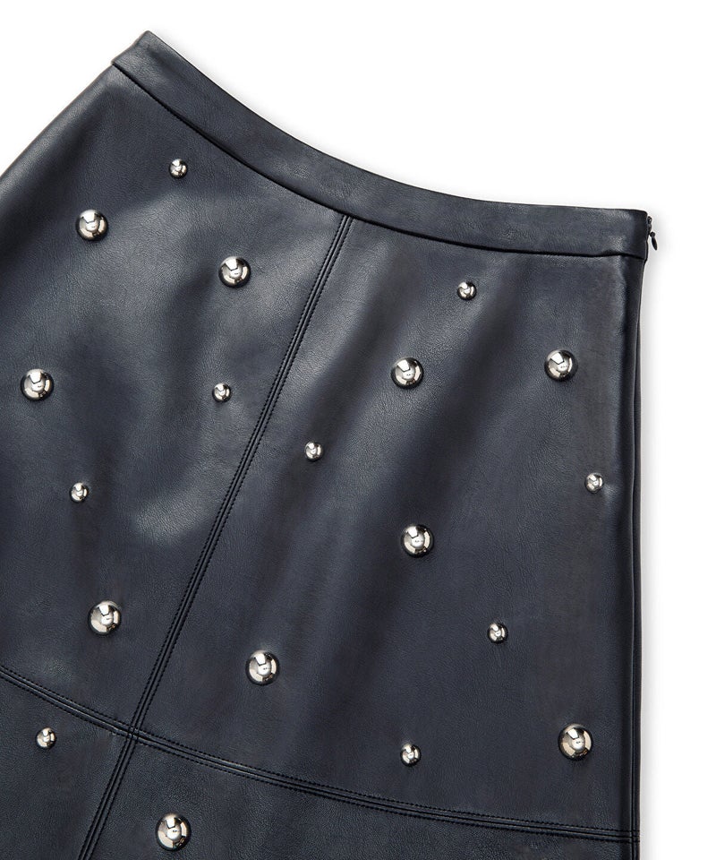 Ipekyol Stud-Embellished Faux-Leather Skirt - Image 5