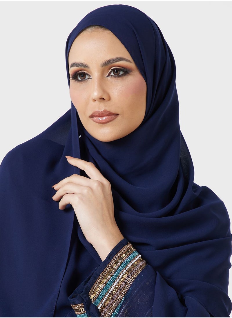hayas closet - Embellished V-Neck Abaya - Image 1