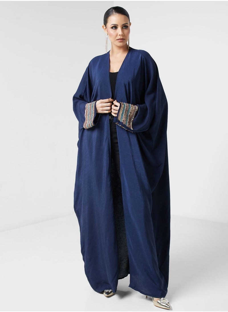 hayas closet - Embellished V-Neck Abaya - Image 1