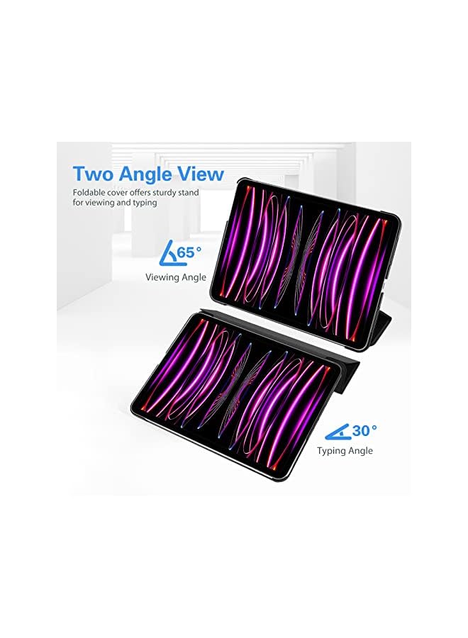 Procases iPad Pro 12.9 Case 2022/2021 / 2020/2018, Slim Stand Hard Back Shell Smart Cover for iPad Pro 12.9 Inch 6th Generation 2022 / 5th Gen 2021 / 4th Gen 2020 / 3rd Gen 2018 -Black - Image 4