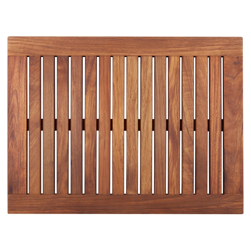 NORDIC STYLE TEAK Nordic Style Teak Shower Bath and Spa Mat  Indoor  Outdoor Use  NonSlip Wood Platform  Spa Sauna Pool Hot Tub  Luxury Decor Oiled Finish wFrame 236 x 177 