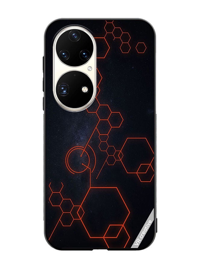 VR CREATIVE Protective Case Cover For Huawei P50 Pro Abstract Hexagon Design Multicolour - Image 1
