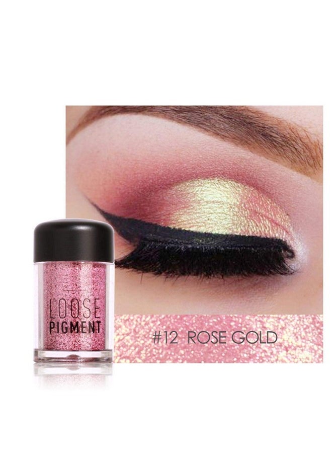 HURRISE - Eye Shadow, Eyes Pigment Powder, Eye Shadow Powder Glitter Eyeshadow Beauty Eyes Pigment Powder Lips Loose Makeup Cosmetics For Women(12) - Image 1