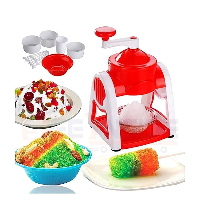 CHEAPERZONE Plastic Manual Gola Maker with Slush Maker and Ice Crusher Manual Ice Gola Slush Maker Ice Snow Maker Machine ICE Snow Multicolor Pack of 1 - Image 3