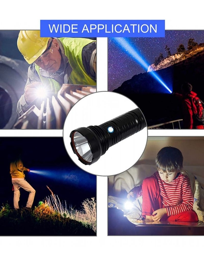 360 degree Light - 360°Light Rechargeable Tactical Flashlight High Lumens LED Super Bright with 5 Modes Water Resistant Emergency Flashlight - Image 1
