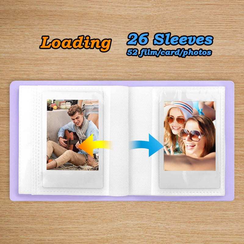 Ruibytree 52 Pockets Small Photo Album 2x3 for Fujifilm Instax Mini Series Instant Film, Polaroid Snap, Z2300, SocialMatic Instant Cameras & Zip Printer (Violet, 1Pack) - Image 5