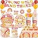 Yingoto 213pcs Young Wild and Three Party Decorations Tableware Set 25pcs Wild and Three Party Decorations Plate Napkins Tablecloth for 3 Year Old Birthday Decorations Girl 25 Guests - Image 3