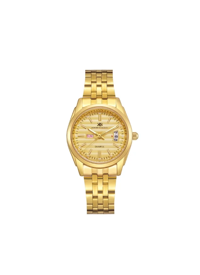 KENNETH SCOTT Women's Steel Analog Watch K23554-GBGC - 28 mm