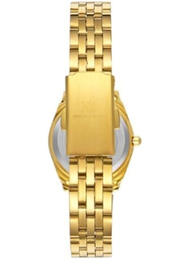 كينيث سكوت ساعة كينيث سكوت نسائية، مينا تناظري وسوار فولاذي، ذهبي - Image 3