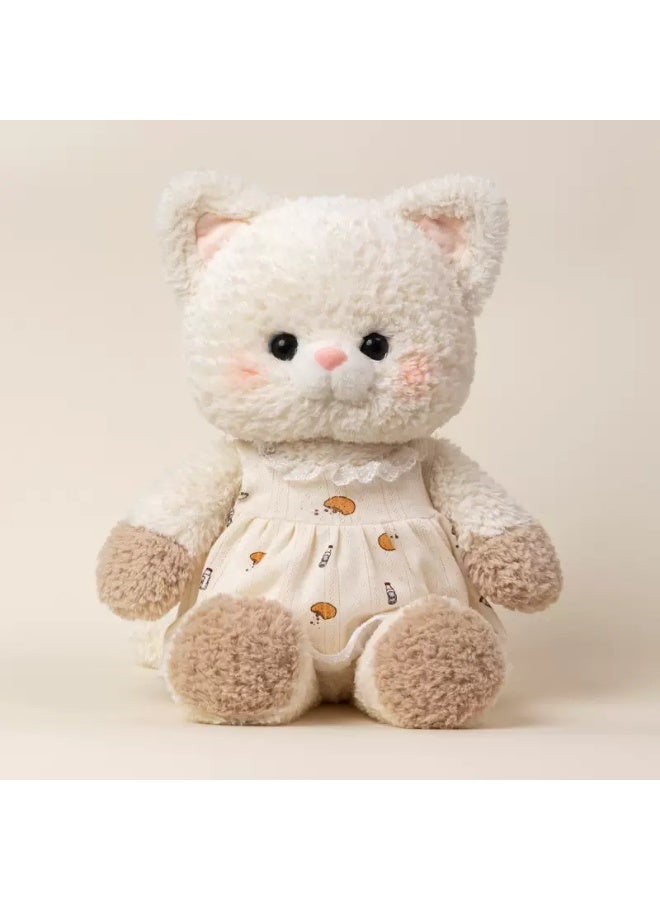 صن سباير دمية قطة محبوبة من القطيفة مع فستان قابل للفصل + قماش فائق النعومة ومناسب للبشرة | وسادة غرفة النوم / هدية عيد ميلاد - Image 4