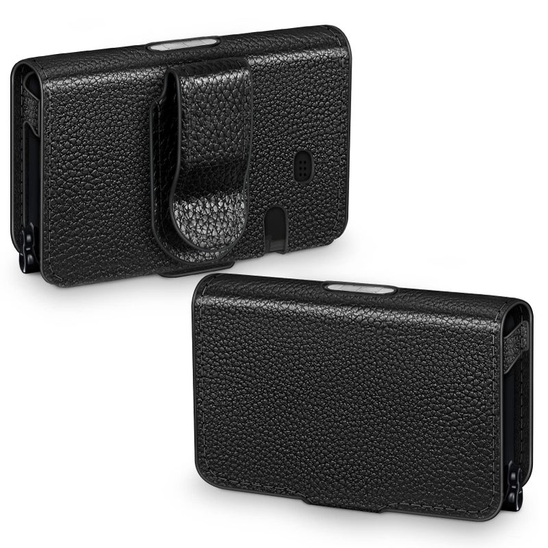 MEDMAX PU Leather Protective Case for Tandem TSlim X2 TSlim Insulin Pumps Lightweight Diabetic Storage Carrying Case with Belt Clip BlackUpgraded