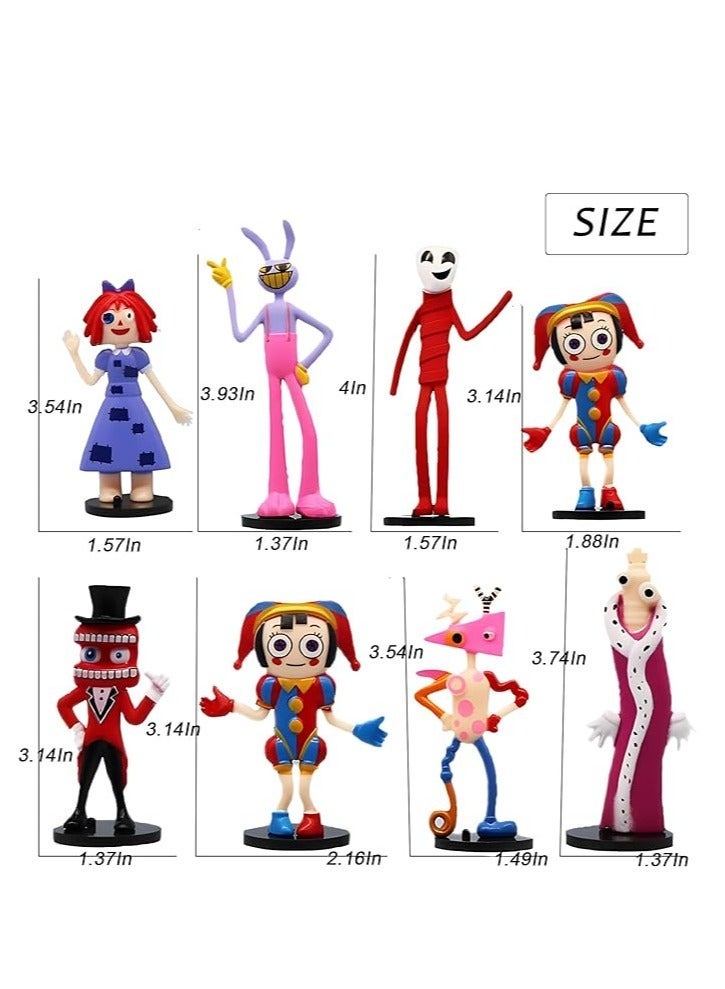 general لعبة سيرك الأرقام السحرية المصنوعة من مادة البولي فينيل كلوريد لشخصية جاكس بومني كاني كينجر ذات الطابع الكرتوني الرائع هدية للأولاد والبنات (8 قطع) - Image 2