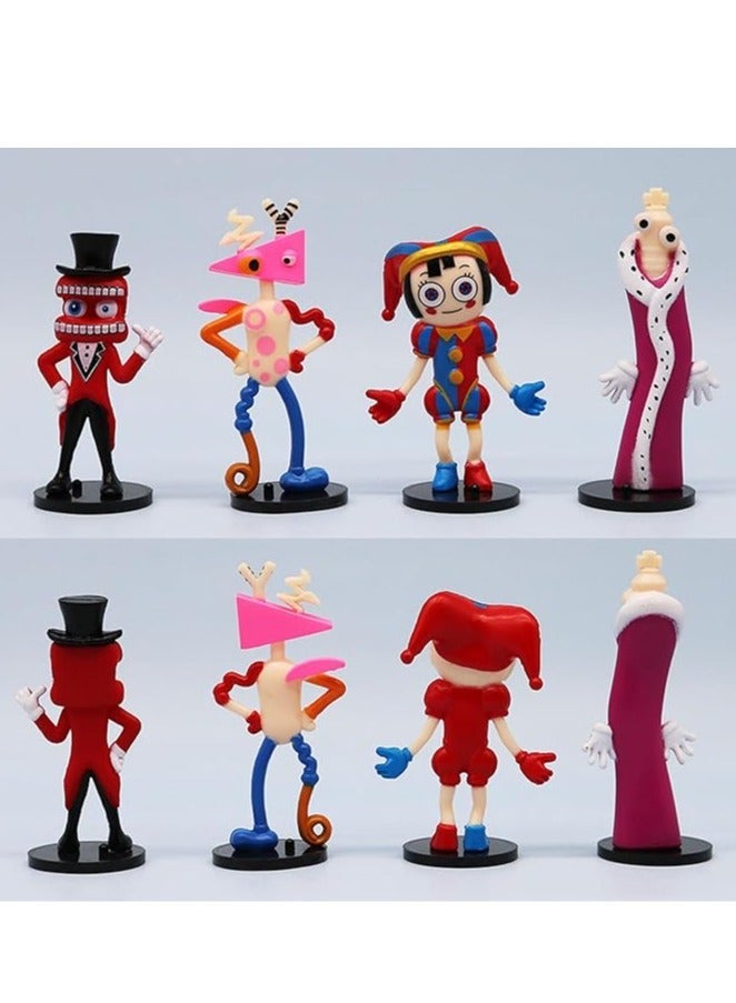 general لعبة سيرك الأرقام السحرية المصنوعة من مادة البولي فينيل كلوريد لشخصية جاكس بومني كاني كينجر ذات الطابع الكرتوني الرائع هدية للأولاد والبنات (8 قطع) - Image 4