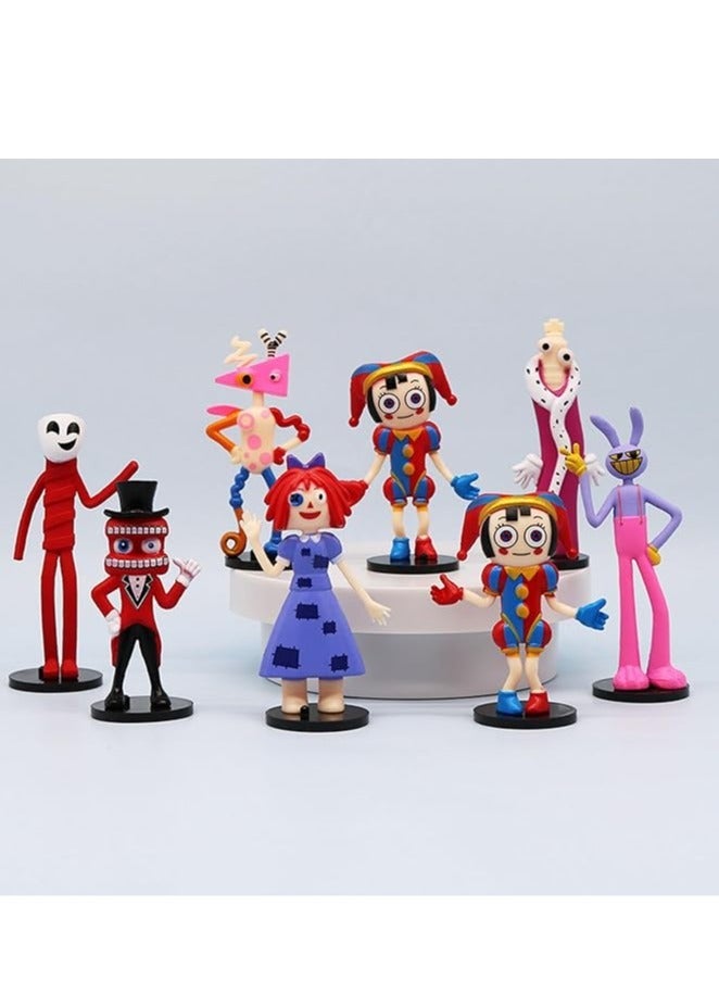 general لعبة سيرك الأرقام السحرية المصنوعة من مادة البولي فينيل كلوريد لشخصية جاكس بومني كاني كينجر ذات الطابع الكرتوني الرائع هدية للأولاد والبنات (8 قطع) - Image 3
