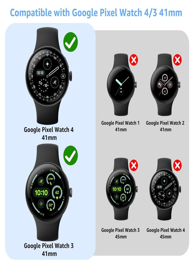 Tiorecime 8 Pack Screen Protector for Google Pixel Watch 4/3 41mm, Soft TPU Self-Healing Bubble Free Anti-Scratch HD Clear Touch Sensitive Protective Film Compatible with Pixel Watch 4/3 41mm - Image 2