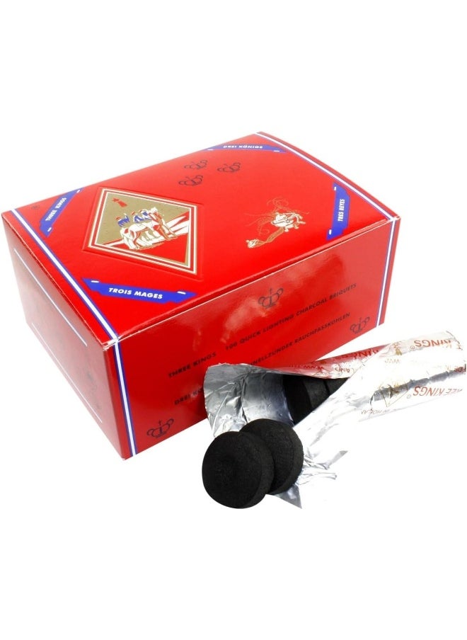ALSAQER Holland Bakhoor Charcoal-100 Pcs | Bakhoor Charcoal and Long Lasting for Bakhoor, Incense Charcoal-33mm  - Image 1