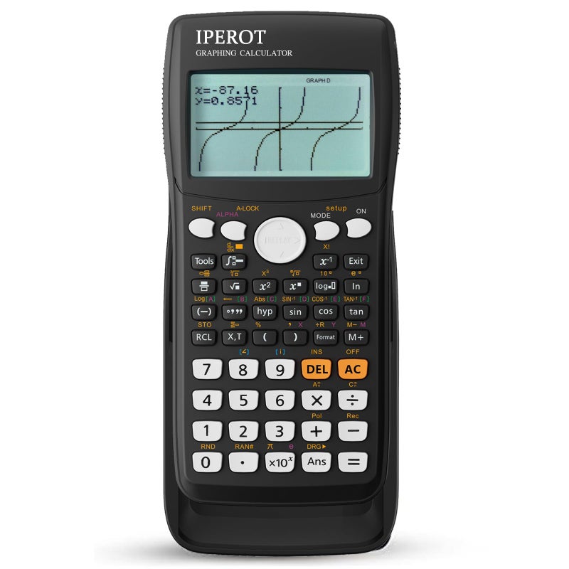 IPEROT Scientific Calculators with Graphing Calculator, Scientific Calculators 10 Modes/ 4 Graphing Functions, Desktop Math Calculator Ideal for School Supplies, Students, College, Teachers(Black) - Image 1