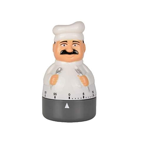 Jayron Mechanical Kitchen Timer 60 Minutes Countdown Timer Chef Shaped Alarm Clock,Suit for Children and Elderly,Used for Cooking Baking Facial Mask - Image 2