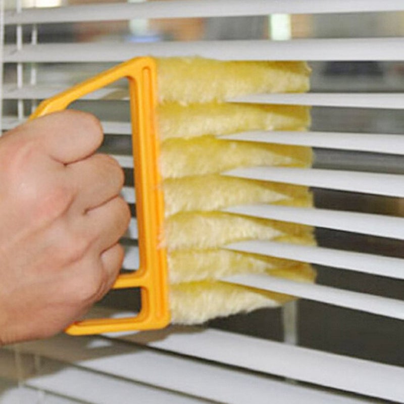 ReNext Blind Cleaner Brush  Blinds Dust Shutters  Mini Washable  Removable Window Air Conditioner Duster With 7 Slat Handheld Household Kitchen Cleaning Tools  For Awnings  Siding  Vinyl  Car  Fan